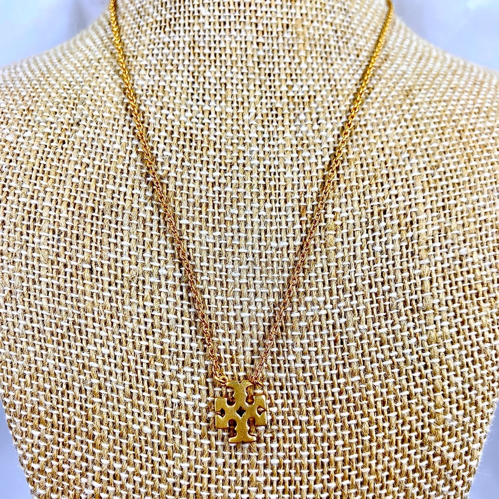 TORY BURCH Delicate Gold Logo Necklace